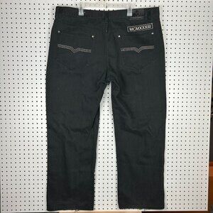 Red Ape Black Gothic Jean 44x32 Stitched Hip Hop 90s Punk Streetwear Skate Baggy